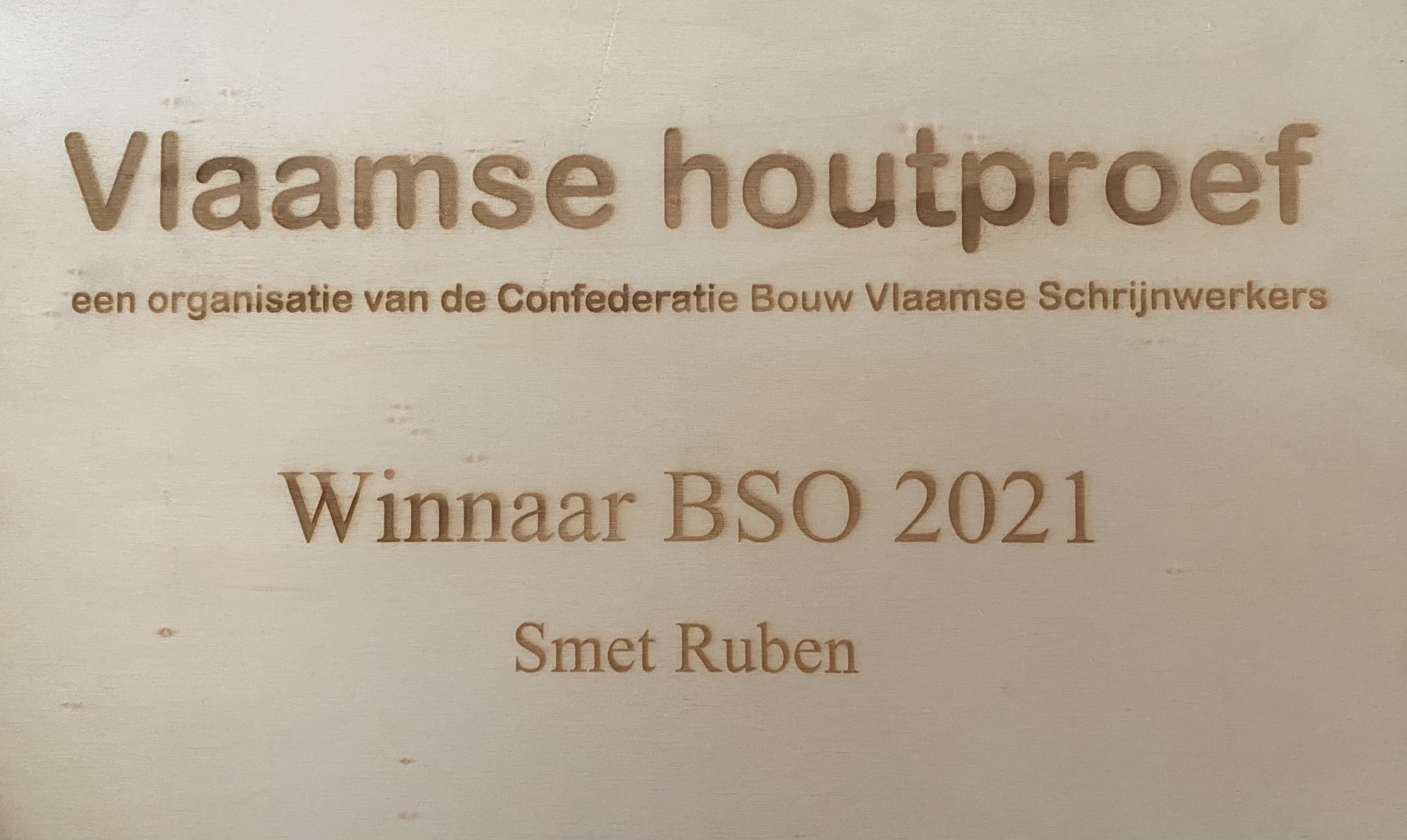 Winnaar Vlaamse Houtproef 2021 Oost-Vlaanderen